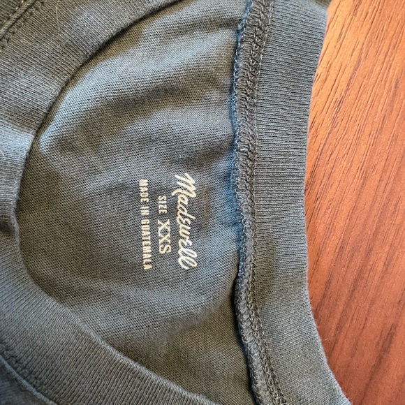 Madewell Architect Tee Green Short Sleeve XXS - Picture 8 of 8